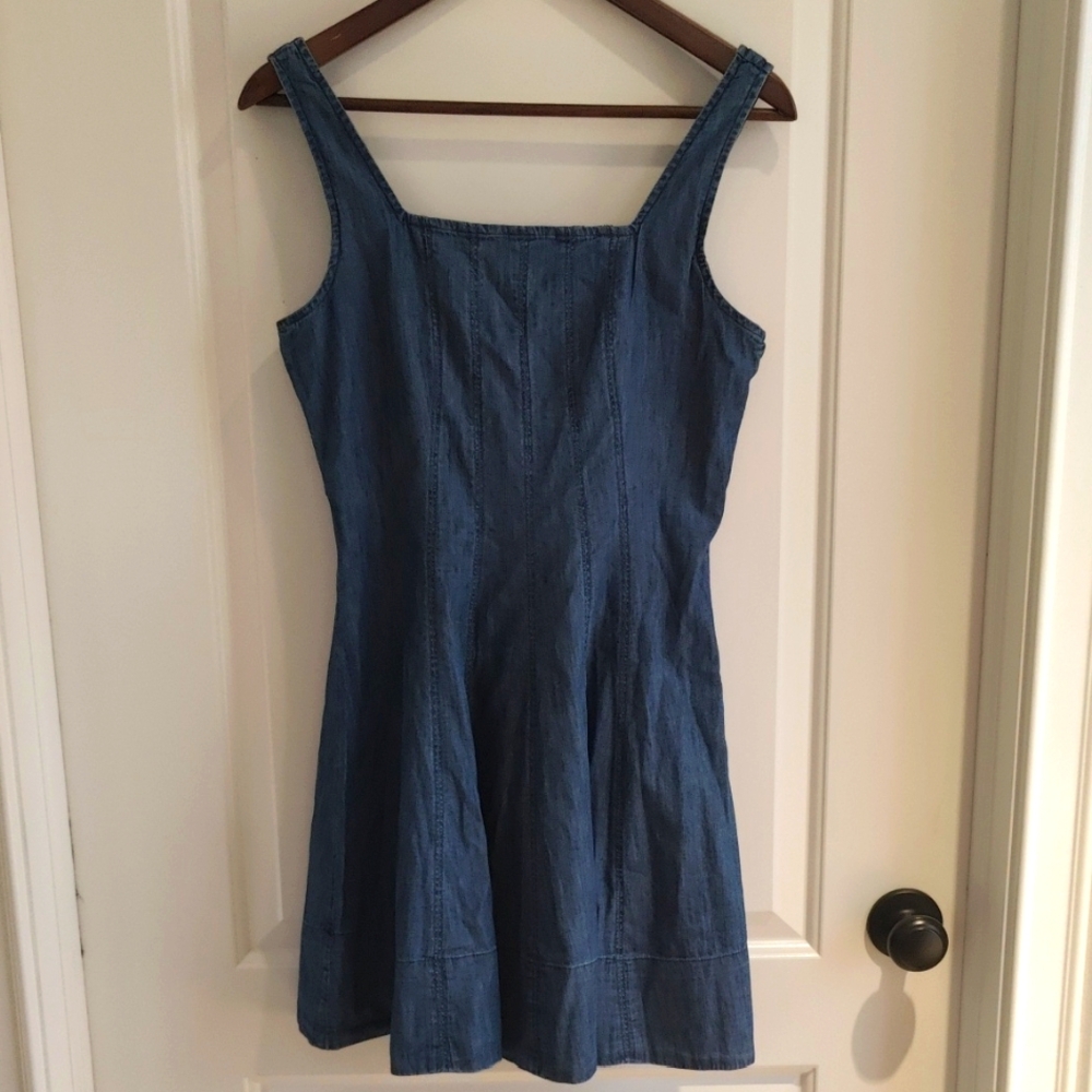 Loft Denim Blue Sleeveless Dress NWOT